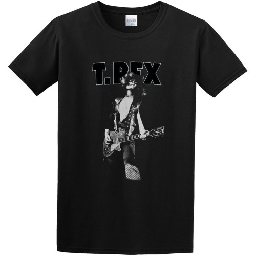 T Rex Marc Bolan Glam Mens Rock Merch Unisex Short-Sleeve T-Shirts Black