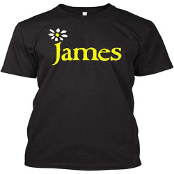 Men's James Band Logo Men T Shirt Unisex Indie Music UK British Sit Down Madchester Black