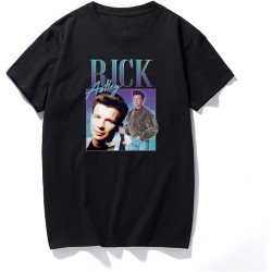Rick Astley Homage Men T Shirt Tee Funny UK Music Icon Legend 90's 80's Retro Graphic T Shirts Men Streetwear Top Cotton Tshirt Black Rick Astley Homage Men T Shirt Tee Funny UK Music Icon Legend 90's 80's Retro Graphic T Shirts Men Streetwear Top Cotton Tshirt Black