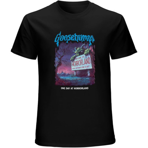 Men's Goosebumps R.L. Stein Welcome to Horrorland Retro Men T Shirt Tee Men's Goosebumps R.L. Stein Welcome to Horrorland Retro Men T Shirt Tee