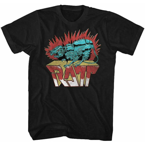 RATT Robo RATT T Shirt Mens Rock N Roll Music Band Tee Retro New Black Black