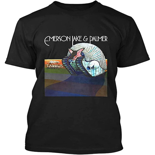 Men's Emerson Lake and Palmer Tarkus Black T Shirt Black Men's Emerson Lake and Palmer Tarkus Black T Shirt Black