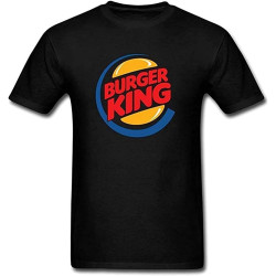 Men's Food Burger King Logo Men T Shirt Short Sleeve Black Men's Food Burger King Logo Men T Shirt Short Sleeve Black