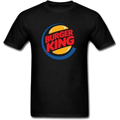 Men's Food Burger King Logo Men T Shirt Short Sleeve Black Men's Food Burger King Logo Men T Shirt Short Sleeve Black