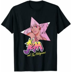 R1 Jem and The Holograms and Outrageous Black Men T Shirt Teenager Jerrica Black R1 Jem and The Holograms and Outrageous Black Men T Shirt Teenager Jerrica Black