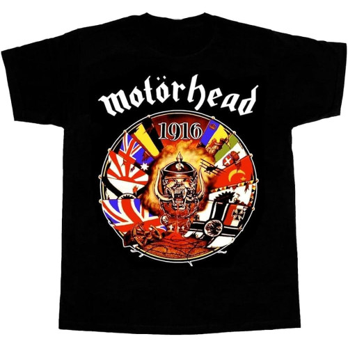 Motorhead Motrhead 1916 Kilmister Short-Long Sleeve Black Men T Shirt Black Motorhead Motrhead 1916 Kilmister Short-Long Sleeve Black Men T Shirt Black