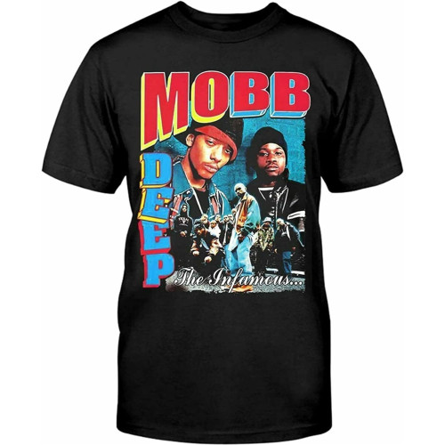 Mobb-Deep-T Shirt The in Famous-Hip-Hop-Rap Men T Shirt Cool Short-Sleeve Black M Mobb-Deep-T Shirt The in Famous-Hip-Hop-Rap Men T Shirt Cool Short-Sleeve Black M