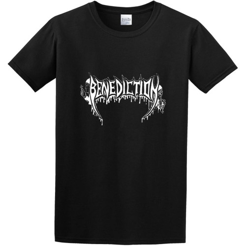 Benediction Logo Rock Band Heavy Metal Unisex Short-Sleeve T-Shirts Black Benediction Logo Rock Band Heavy Metal Unisex Short-Sleeve T-Shirts Black