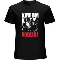 Over KMFDM Men's Godlike Men T Shirt Black Men Printed Casual Tee Shirts Over KMFDM Men's Godlike Men T Shirt Black Men Printed Casual Tee Shirts