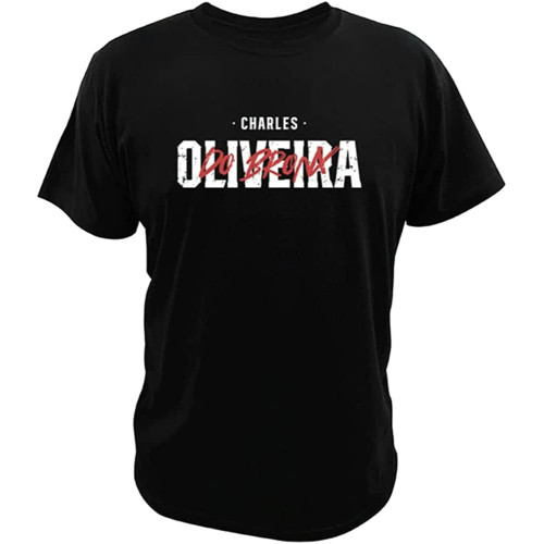 Charles Oliveira Men T Shirt Professional Mixed Martial Artist Fans Vinat Tee Tops Casual Soft Summer T Shirt Black