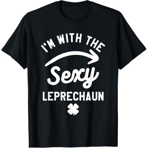 I'm with The Cotton Men Leprechaun St. Patrick's Day Clover T-Shirt I'm with The Cotton Men Leprechaun St. Patrick's Day Clover T-Shirt