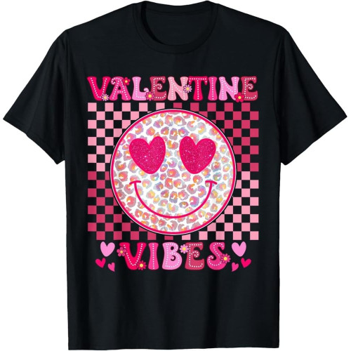 Retro Valentine's Day Heart Valentine Vibes Boys Girls Boys Girls T-Shirt Retro Valentine's Day Heart Valentine Vibes Boys Girls Boys Girls T-Shirt