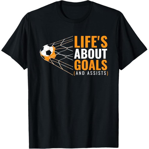 Soccer Shirt for Boys | 'Life's About Goals' | Boys Soccer T-Shirt Soccer Shirt for Boys | 'Life's About Goals' | Boys Soccer T-Shirt