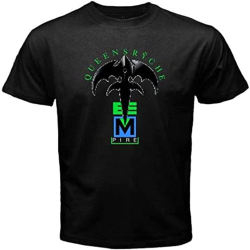 Queensryche Empire Logo Men' Black T-Shirt Black