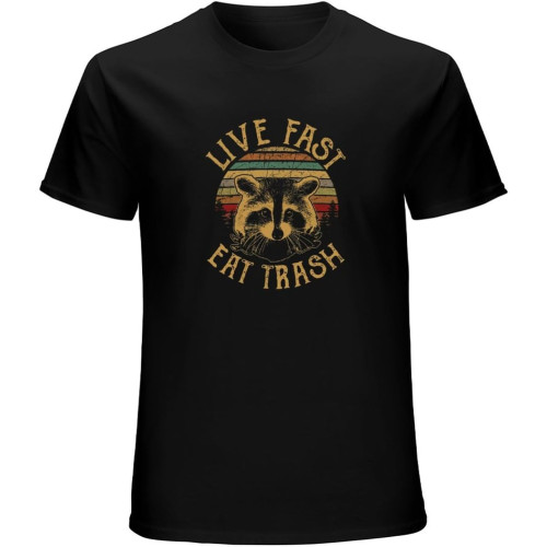 Live Fast Eat Trash Vintage Camping - Love Top Sweatshirt Short Sleeve Black Live Fast Eat Trash Vintage Camping - Love Top Sweatshirt Short Sleeve Black