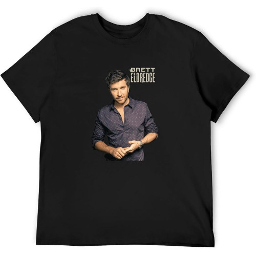 Country Music Singer Brett Eldredge Top Sweatshirt Short Sleeve Black Country Music Singer Brett Eldredge Top Sweatshirt Short Sleeve Black