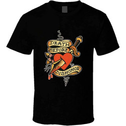 Sailor Jerry Tattoo Death Before Dishonor Men' T-Shirts Sailor Jerry Tattoo Death Before Dishonor Men' T-Shirts