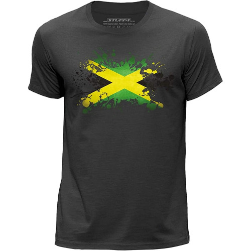 Men' T Shirt Jamaica Jamaican Splat Round Neck Casual Short Sleeve 100% Organic Cotton Men' T Shirt Jamaica Jamaican Splat Round Neck Casual Short Sleeve 100% Organic Cotton