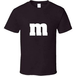 M and M's Candy Letter M Halloween Costume Candy Funny Trending T-ShirtTop Sweatshirt Short Sleeve Black