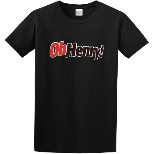 Oh Henry Candy Bar Cotton Round Neck Shirt for Mentop Sweatshirt Short Sleeve Black