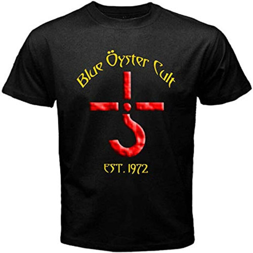 Blue Oyster Cult Logo Rock Band Legend Men's Black T-Shirt Black Blue Oyster Cult Logo Rock Band Legend Men's Black T-Shirt Black
