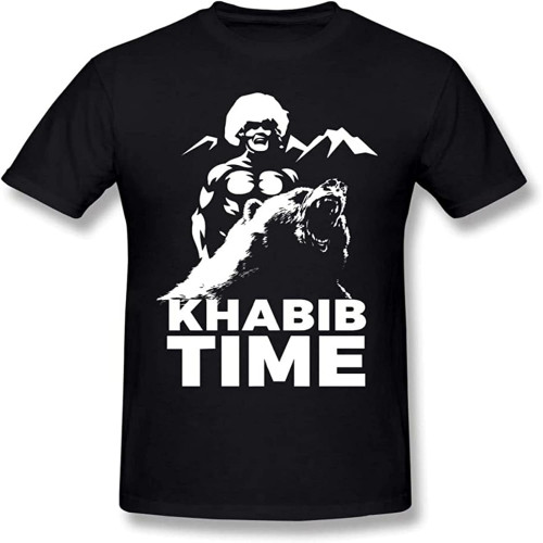 Male Khabib Nurmagomedov Time Eagle T Shirt Quality Short Sleeve Round Collar Big Size Homme T Shirt Black 3XL Male Khabib Nurmagomedov Time Eagle T Shirt Quality Short Sleeve Round Collar Big Size Homme T Shirt Black 3XL