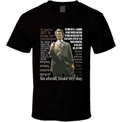 Dirty Harry Clint Quotes Clint EastMovie Action Mens T Shirt