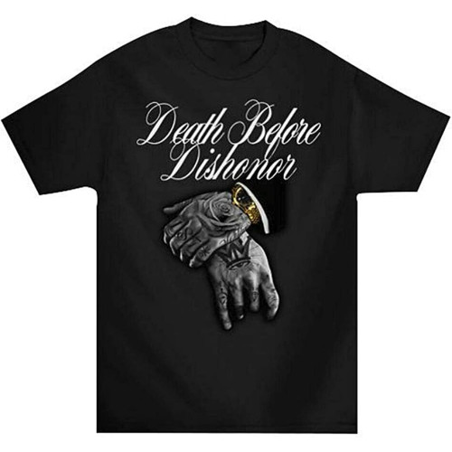 Mafioso Men's Death B4 Dishonor Short Sleeve T Shirt Black Hiphop Crew Tee Mafioso Men's Death B4 Dishonor Short Sleeve T Shirt Black Hiphop Crew Tee