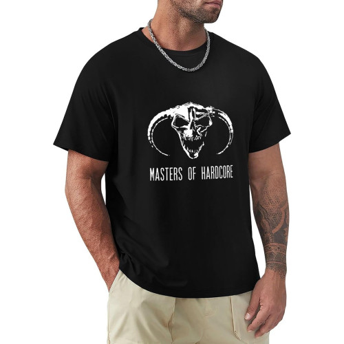Masters of Hardcore Print T Shirts Black