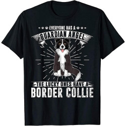 My Border Collie is A Guardian Angle Vintage T-Shirt Gift Mens Tee My Border Collie is A Guardian Angle Vintage T-Shirt Gift Mens Tee
