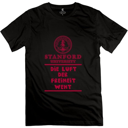 Men's Awesome Tshirt Stanford University School Motto DeepHeather Men's Awesome Tshirt Stanford University School Motto DeepHeather