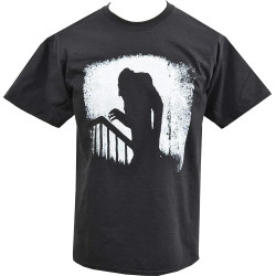 Mens Black T-Shirt Nosferatu Horror Cult B-Movie Vampire Shadow