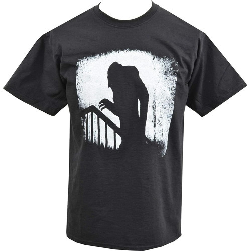Mens Black T-Shirt Nosferatu Horror Cult B-Movie Vampire Shadow Mens Black T-Shirt Nosferatu Horror Cult B-Movie Vampire Shadow
