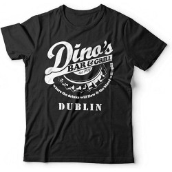 Dino's Bar and Grill Tshirt Unisex - Lizzy Rock Lynott Rock Short-Sleeved Shirt Top Mens Tee