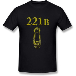 by Men' 221B Baker Street Door Summer Round Neck T Shirt by Men' 221B Baker Street Door Summer Round Neck T Shirt