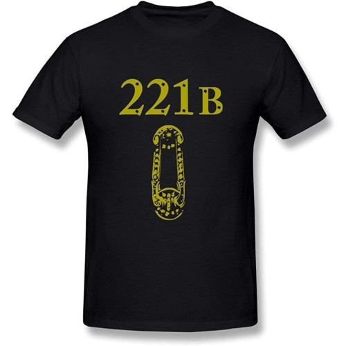 by Men' 221B Baker Street Door Summer Round Neck T Shirt