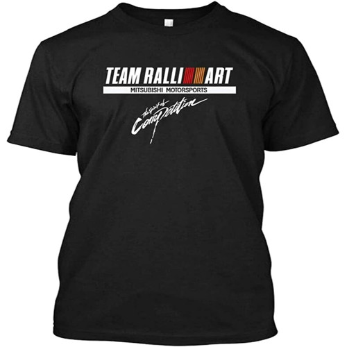 jianshe Ralliart Spirit of Competition T-Shirt Graphic Top Printed Tee Shirt for Mens Black jianshe Ralliart Spirit of Competition T-Shirt Graphic Top Printed Tee Shirt for Mens Black