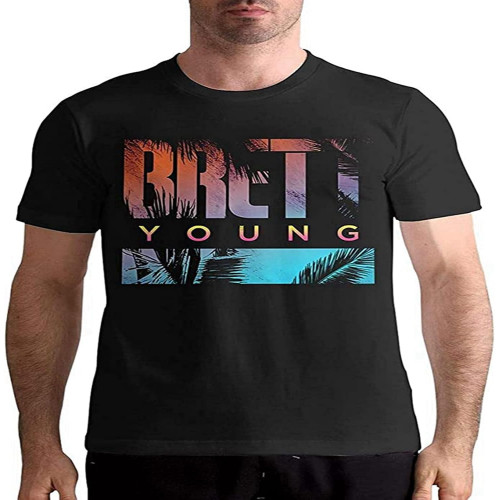 Brett Young Shirt Men's Cotton T Shirt Fashion Casual Round Neck Tops Short Sleeve Tee Brett Young Shirt Men's Cotton T Shirt Fashion Casual Round Neck Tops Short Sleeve Tee