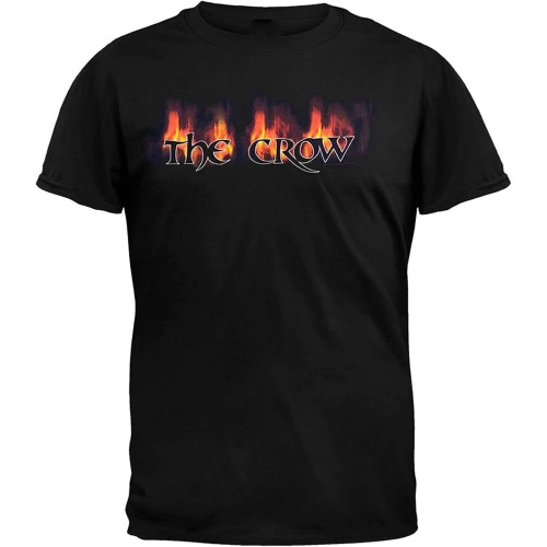 The Crow - Flaming Logo Adult Mens T-Shirt Personalised T Shirts for Men The Crow - Flaming Logo Adult Mens T-Shirt Personalised T Shirts for Men
