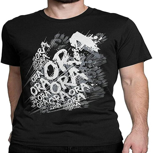 Men's J&O&J&O'S Bizarre Adventure Anime T-Shirt Ora Ora Ora Tee Shirt Summer Style Tops Men's J&O&J&O'S Bizarre Adventure Anime T-Shirt Ora Ora Ora Tee Shirt Summer Style Tops
