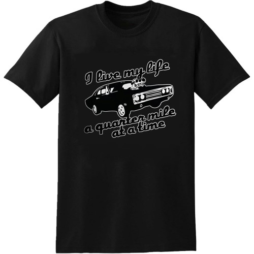 Quarter Mile at A Time Fast and Furious Graphic T-Shirt Mens Tees Quarter Mile at A Time Fast and Furious Graphic T-Shirt Mens Tees