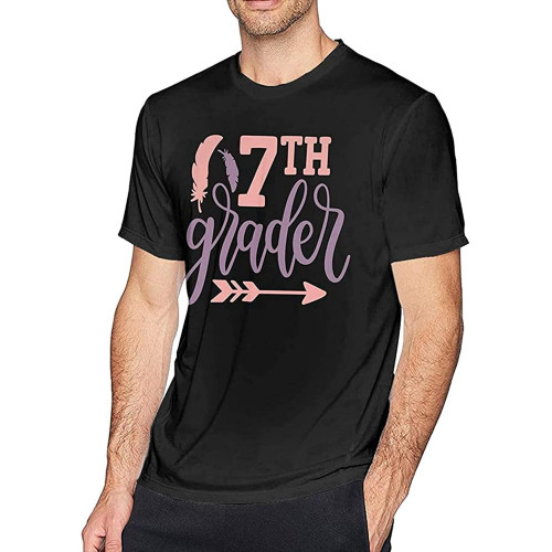 7Th Grader Men's Basic Outdoor Casual Custom Short Sleeve T-Shirt Cotton Tee