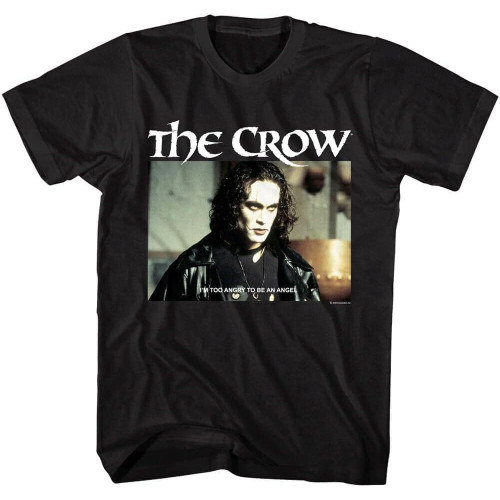 The Crow I'm Too Angry to be an Angel Men's T Shirt Eric Draven Fantasy Movie The Crow I'm Too Angry to be an Angel Men's T Shirt Eric Draven Fantasy Movie