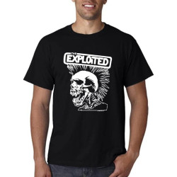Novelty Punk Skull T-Shirt Exploited Printed Mens Short Sleeve T Shirts Novelty Punk Skull T-Shirt Exploited Printed Mens Short Sleeve T Shirts