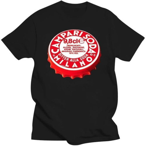 T Shirt Unisex Coloured Campari Soda Cap Drink Bartender Black M T Shirt Unisex Coloured Campari Soda Cap Drink Bartender Black M