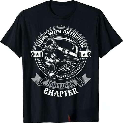 Sons with Arthritis Ibuprofen Chapter Funny Biker Skull T Shirt Black Vintage Mens Graphic Shirts Gothic Ropa Hombre Streetwear Black L Sons with Arthritis Ibuprofen Chapter Funny Biker Skull T Shirt Black Vintage Mens Graphic Shirts Gothic Ropa Hombre Streetwear Black L