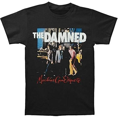 The Damned Men Black T Shirt Machine Gun Etiquette T-Shirt Black Cotton Fashion Cause Tops Tee The Damned Men Black T Shirt Machine Gun Etiquette T-Shirt Black Cotton Fashion Cause Tops Tee