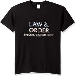 Law & Order SVU Logo Printed Tee Graphic T Shirt Funny Shirt for Mens