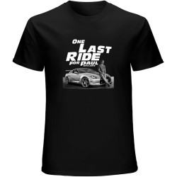 Fast and Furious 7 One Last Ride for Paul Walker T-Shirt Black Shirt Men's Top Tee Fast and Furious 7 One Last Ride for Paul Walker T-Shirt Black Shirt Men's Top Tee