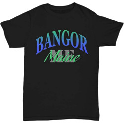 City Pride Bangor Maine T-Shirt Black Shirt Men's Top Tee City Pride Bangor Maine T-Shirt Black Shirt Men's Top Tee